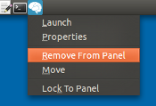 GNOME2 - remove from panel