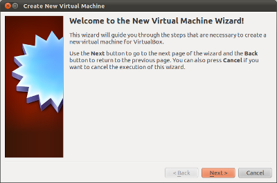 VirtualBox での仮想マシンの作成
